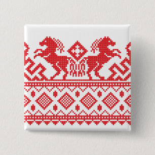 Rote Zuchtpferde Button