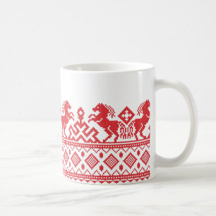 Rote Zuchtpferde Kaffeetasse