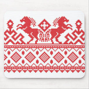 Rote Zuchtpferde Mousepad