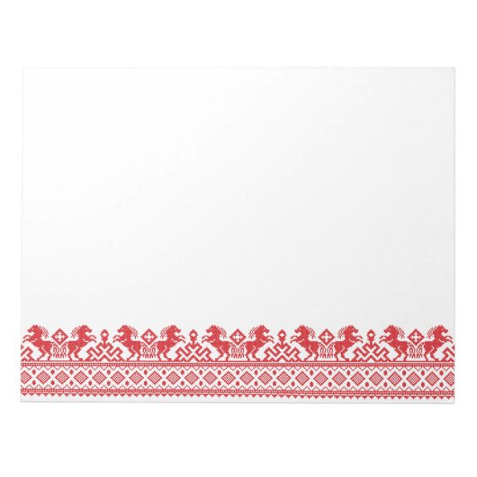 Rote Zuchtpferde Notizblock (Vorderseite)