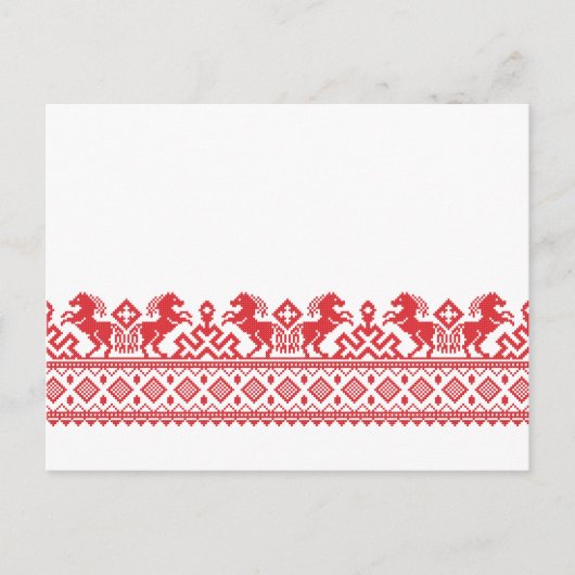 Rote Zuchtpferde Postkarte (Vorderseite)