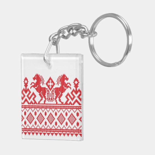 Rote Zuchtpferde Schlüsselanhänger (Rückseite rechts)