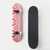 Rote Zuchtpferde Skateboard (Vorderseite)