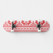 Rote Zuchtpferde Skateboard (Horizontal)