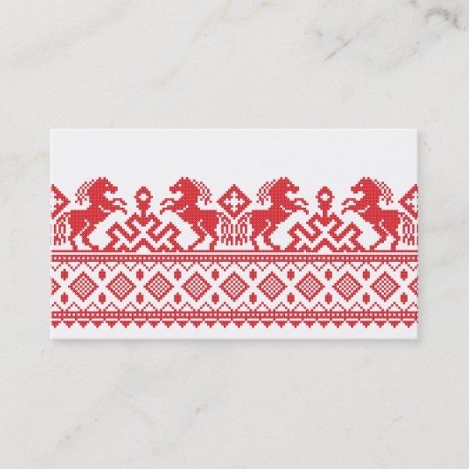 Rote Zuchtpferde Visitenkarte (Vorderseite)