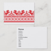 Rote Zuchtpferde Visitenkarte (Vorne/Hinten)