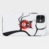 Rote Zuckerschädel-Eule auf Baum Case-Mate iPhone Hülle (Rückseite (Horizontal))