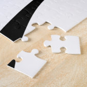 Rote Zuckerschädel-Eule im Baum-Puzzlespiel Puzzle (Seite)