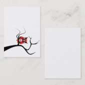 Rote Zuckerschädel-Eule in der Baum-Visitenkarte Visitenkarte (Vorne/Hinten)