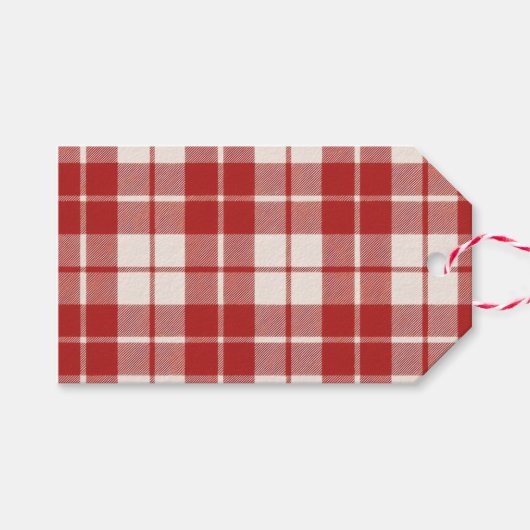 Rote Zuckerstange Geschenkanhänger (Vorderseite (Horizontal))