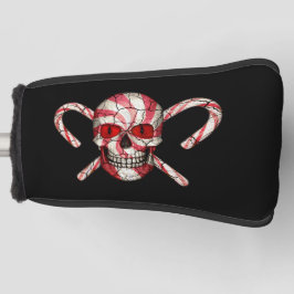 Rote Zuckerstange-Zuckerschädel-Putter-Abdeckungen Golf Headcover