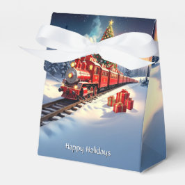 Rote Zug-Weihnachtsbaum-Urlaub Geschenkbox Geschenkschachtel