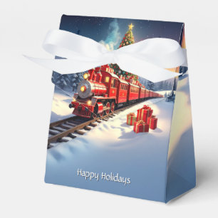 Rote Zug-Weihnachtsbaum-Urlaub Geschenkbox Geschenkschachtel