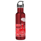 Rote Zugkindernamensloco trinkt Flasche Trinkflasche (Vorderseite)
