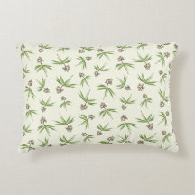 Rote Zweige in Creme einsetzen - nahtloses Muster.