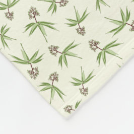 Rote Zweige in Creme einsetzen - nahtloses Muster. Fleecedecke