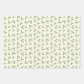 Rote Zweige in Creme einsetzen - nahtloses Muster. Geschenkpapier Set (Vorderseite 3)