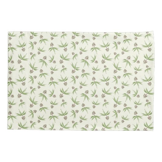 Rote Zweige in Creme einsetzen - nahtloses Muster. Kissenbezug (Rückseite)