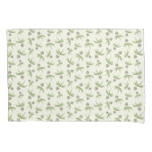 Rote Zweige in Creme einsetzen - nahtloses Muster. Kissenbezug (Vorderseite)