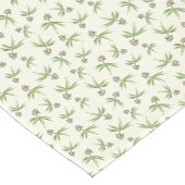 Rote Zweige in Creme einsetzen - nahtloses Muster. Kurzer Tischläufer (Ecke)