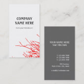 Rote Zweige Visitenkarte (Vorne/Hinten)
