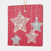 Rote zweiseitige Hängesteine Diese Jahreszeit zum  Keramikornament (Links)