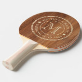 Roteichen-Hochzeitsmonogramm-Stern Tischtennis Schläger (Vorderseite)