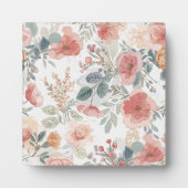 Röten Korallengarten Florales Wasserfarbenmuster Fotoplatte (Vorderseite)