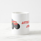 Roten Monster-LKW, für Rennläufer-Jungen laufen Kaffeetasse (Mittel)