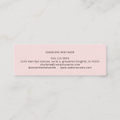 Röten Pink Schwarz Schrift Foto Make-up Mini Visitenkarte (Rückseite)