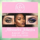 Röten Sie rosa Schrift-Logo-Foto-Make-up-Studio Fensteraufkleber (Blatt 3)