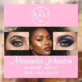 Röten Sie rosa Schrift-Logo-Foto-Make-up-Studio Fensteraufkleber (Blatt 2)