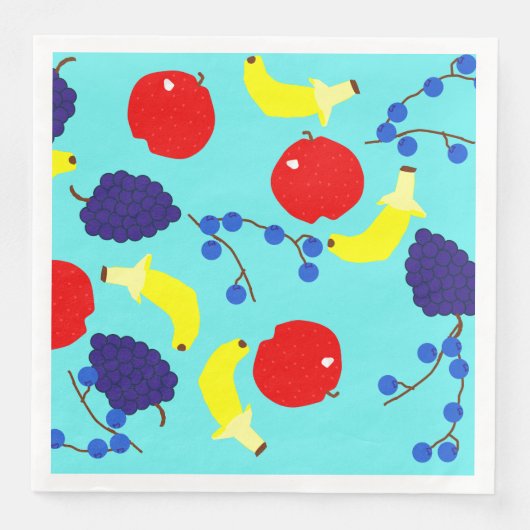 Rotende Früchte Serviette (Vorderseite)