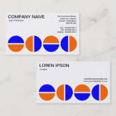 Rotende Kreise - Blau und Orange Visitenkarte (Vorne/Hinten)