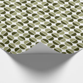 Rotende Kreise - Dunkles Olive und Khaki Geschenkpapier (Ecke)