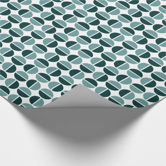 Rotende Kreise - Farbtöne von grünem Blau Geschenkpapier (Ecke)