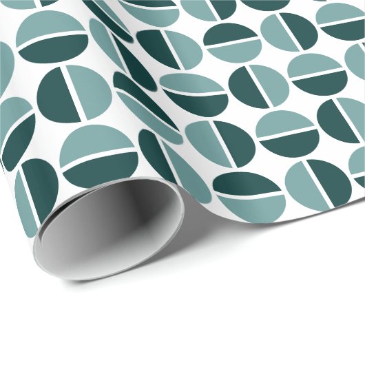 Rotende Kreise - Farbtöne von grünem Blau Geschenkpapier (Rolleneckpunkt)