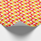 Rotende Kreise - Gelb und Rot Geschenkpapier (Ecke)