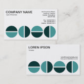 Rotende Kreise - grün und dunkelgrün Visitenkarte (Vorne/Hinten)