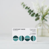 Rotende Kreise - grün und dunkelgrün Visitenkarte (Stehend Vorderseite)