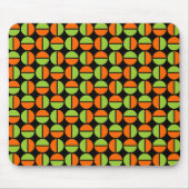 Rotende Kreise - grün und orange auf schwarz Mousepad (Vorne)