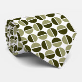 Rotende Kreise - Khaki und Dunkles Olive Krawatte (Gerollt)