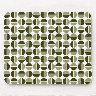 Rotende Kreise - Khaki und Dunkles Olive Mousepad