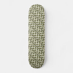 Rotende Kreise - Khaki und Dunkles Olive Skateboard