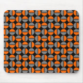 Rotende Kreise - Orange und Grau auf schwarz Mousepad (Vorne)