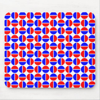 Rotende Kreise - Rot und Blau Mousepad