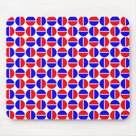 Rotende Kreise - Rot und Blau Mousepad (Vorne)