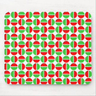 Rotende Kreise - Rot und Grün Mousepad