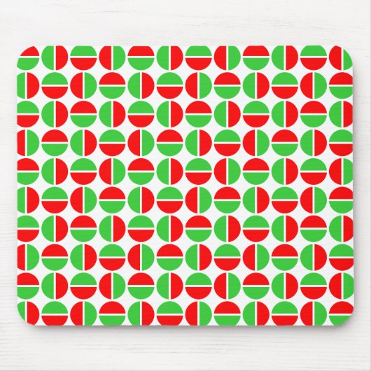 Rotende Kreise - Rot und Grün Mousepad (Vorne)