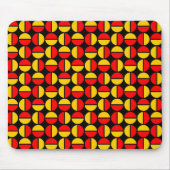 Rotende Kreise - rot und orange auf schwarz Mousepad (Vorne)